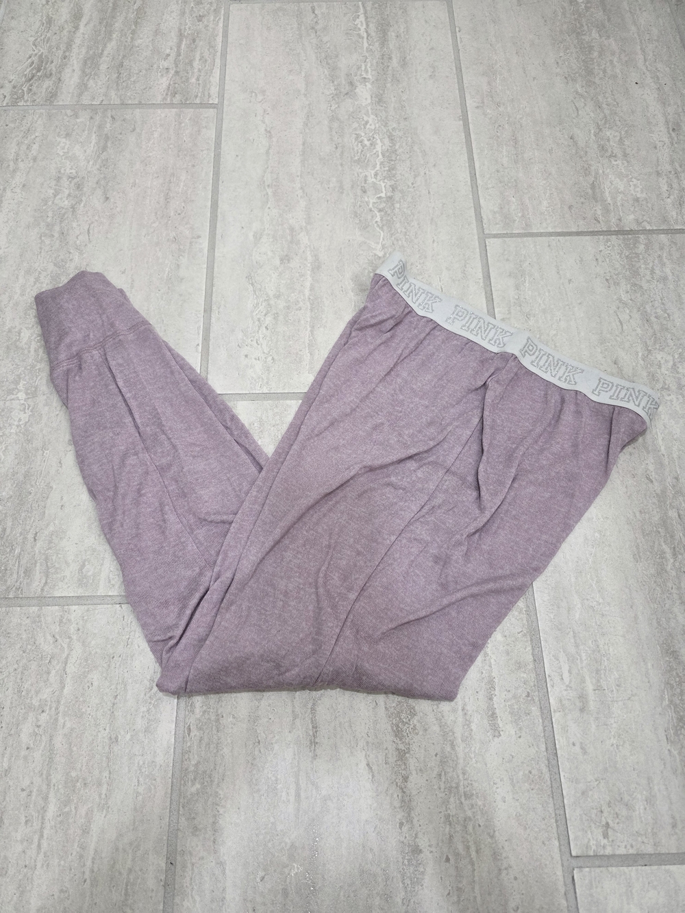PINK Victoria's Secret Heather Mauve Lounge Joggers with Branded Waistband